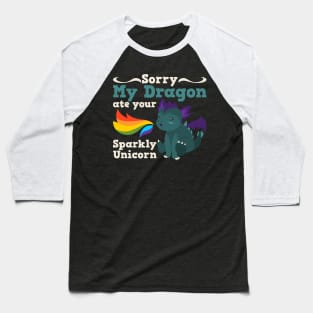 Sparkly Unicorn Shirt sparkly Dragon Gift Baseball T-Shirt